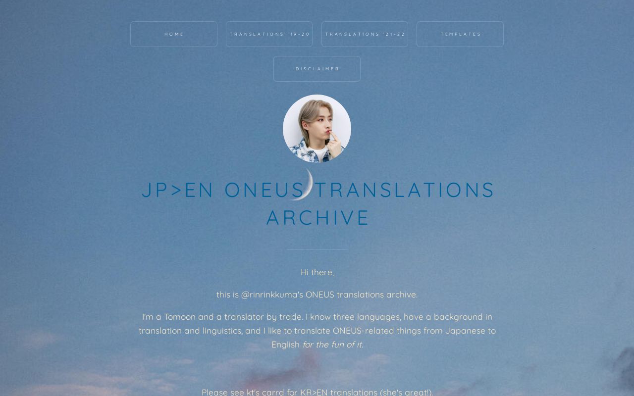 ONEUS JP-EN Translation🌙 / X